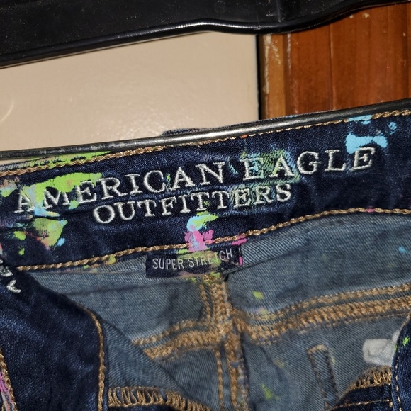 American Eagle Paint Splatter Jeggings 0 Short - Picture 5 of 6